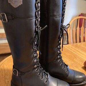 Harley Davidson Black Leather Boots